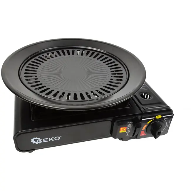 GEKO Compacte campingkooktoestel - 2,5 kW - draagbaar - matzwart - met draagkoffer