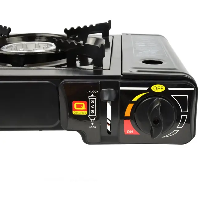 GEKO Compacte campingkooktoestel - 2,5 kW - draagbaar - matzwart - met draagkoffer