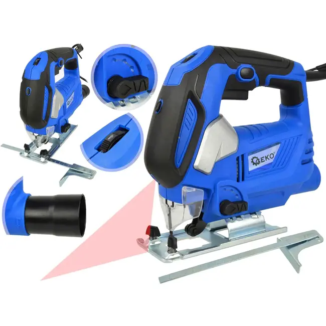 GEKO Krachtige decoupeerzaag - Lasergeleiding - Variabele snelheid - 810W - 80 mm snijdiepte