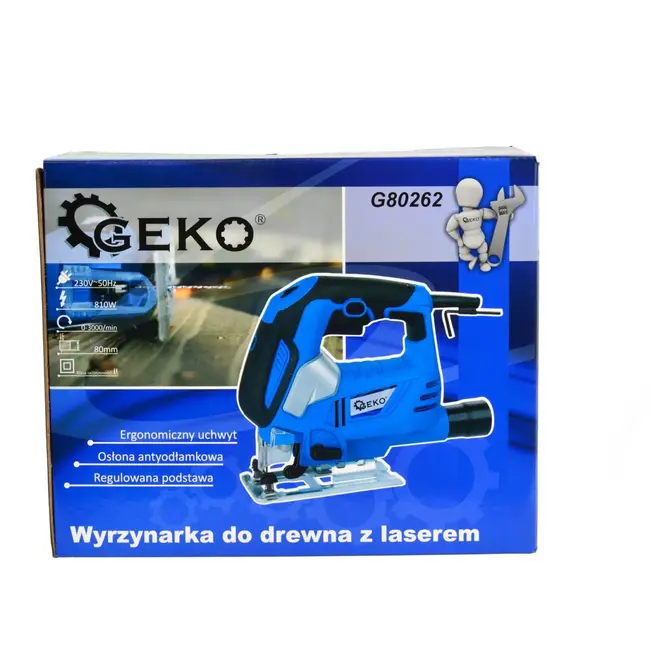 GEKO Krachtige decoupeerzaag - Lasergeleiding - Variabele snelheid - 810W - 80 mm snijdiepte