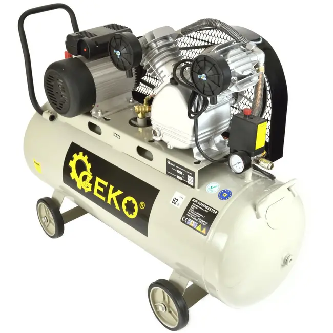 GEKO 100L luchtcompressor - V-Twin - 9 bar - 390 L/min - robuust ontwerp