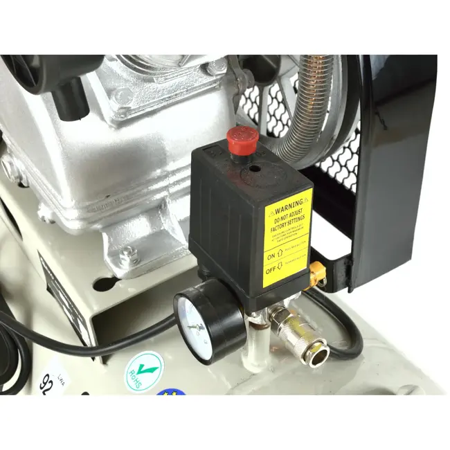 GEKO 100L luchtcompressor - V-Twin - 9 bar - 390 L/min - robuust ontwerp