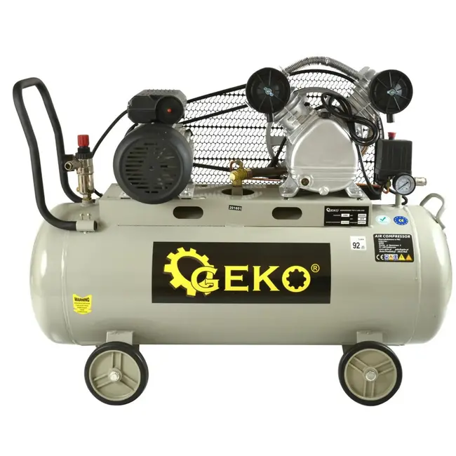 GEKO 100L luchtcompressor - V-Twin - 9 bar - 390 L/min - robuust ontwerp