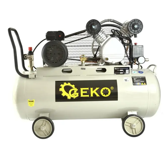GEKO 100L luchtcompressor - V-Twin - 9 bar - 390 L/min - robuust ontwerp