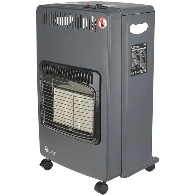 GEKO Gasverwarming - 4.2 kW - Keramisch Element - Drie Warmtestanden - Mobiel met Wielen