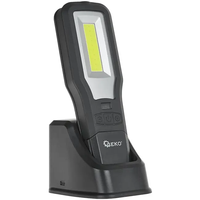 GEKO Multifunctionele LED werkplaatslamp - Magnetische basis - 2000mAh powerbank - 550lm - IP54