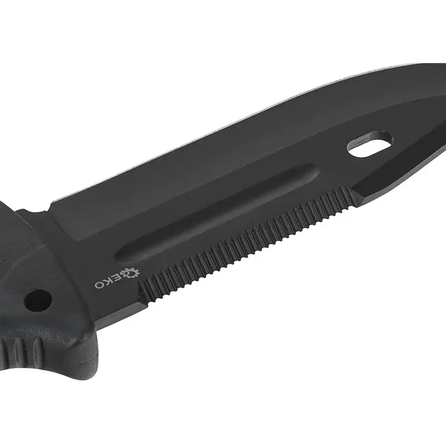 GEKO Tactisch mes - Clip point - Met kompas en vuurstarter - 275 mm - Zwart
