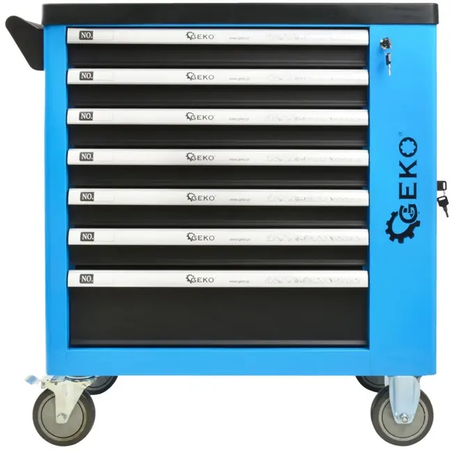 GEKO Gereedschapswagen - 7 lades - 243-delige set - Stalen frame - Poedercoating