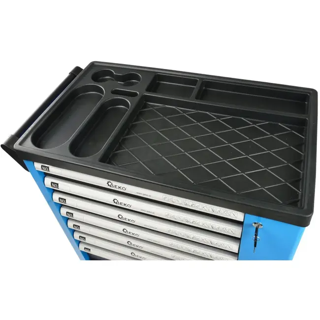 GEKO Gereedschapswagen - 7 lades - 243-delige set - Stalen frame - Poedercoating