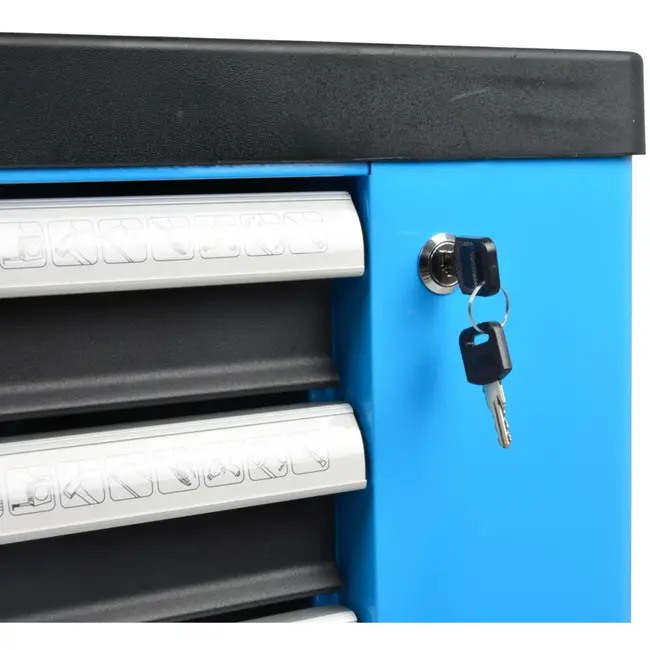 GEKO Gereedschapswagen - 7 lades - 243-delige set - Stalen frame - Poedercoating