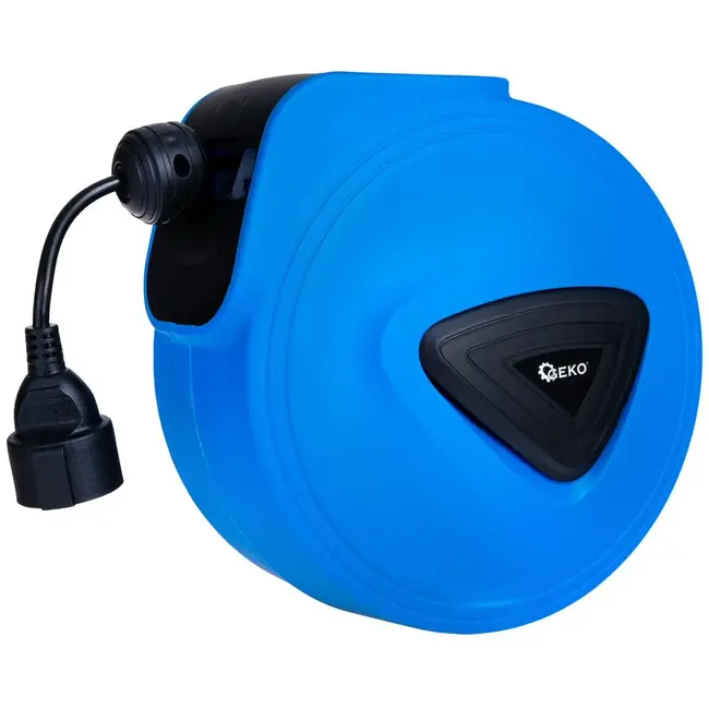 GEKO Automatische haspel verlengkabel - 15m + 1.5m - Wandmontage - Flexibel en duurzaam
