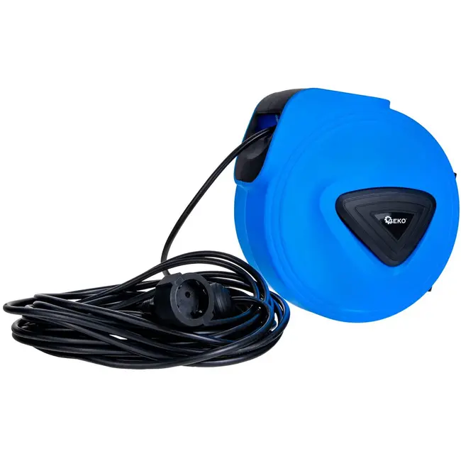 GEKO Automatische haspel verlengkabel - 15m + 1.5m - Wandmontage - Flexibel en duurzaam