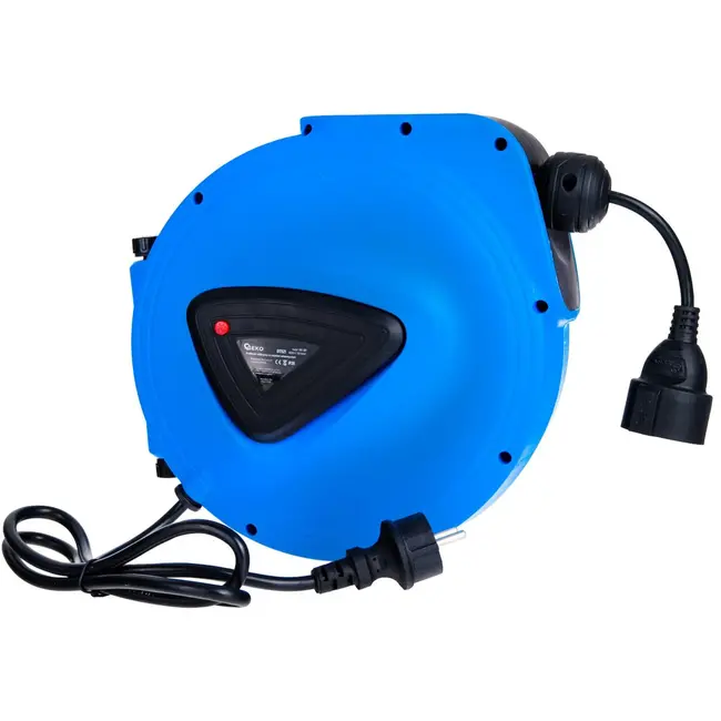 GEKO Automatische haspel verlengkabel - 15m + 1.5m - Wandmontage - Flexibel en duurzaam