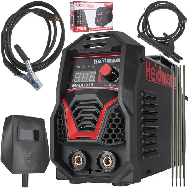 Heidmann Lasmachine inverter - IGBT technologie - 330A - LCD display - Inclusief accessoires