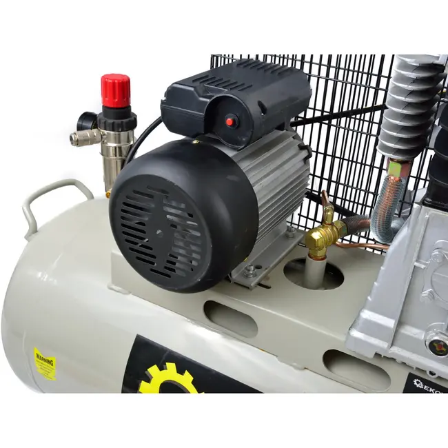 GEKO 100L luchtcompressor - 9 bar - 420 L/min - horizontaal - 4 wielen