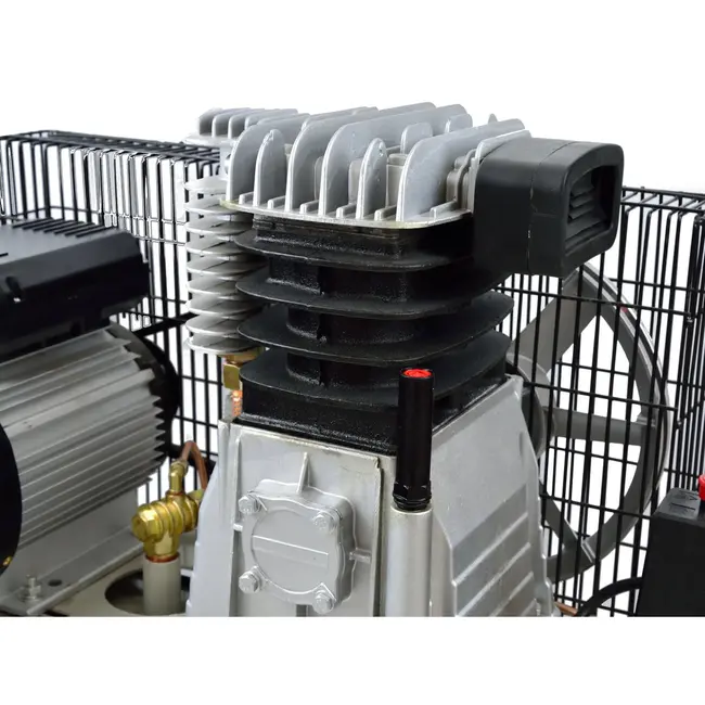 GEKO 100L luchtcompressor - 9 bar - 420 L/min - horizontaal - 4 wielen