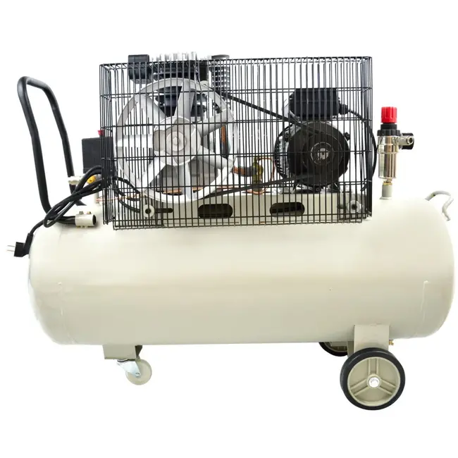 GEKO 100L luchtcompressor - 9 bar - 420 L/min - horizontaal - 4 wielen