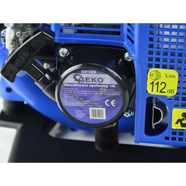 GEKO Rugzakspuit - Benzine - 14L - Lichtgewicht - 11m Bereik