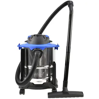 GEKO Industriële stofzuiger - nat en droog - 20L - 1250W - roestvrij staal