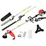 John Gardener Multifunctionele 4-in-1 bosmaaier met 51,7cc motor, 14" kettingzaag, heggenschaar, trimmer en 3T mes