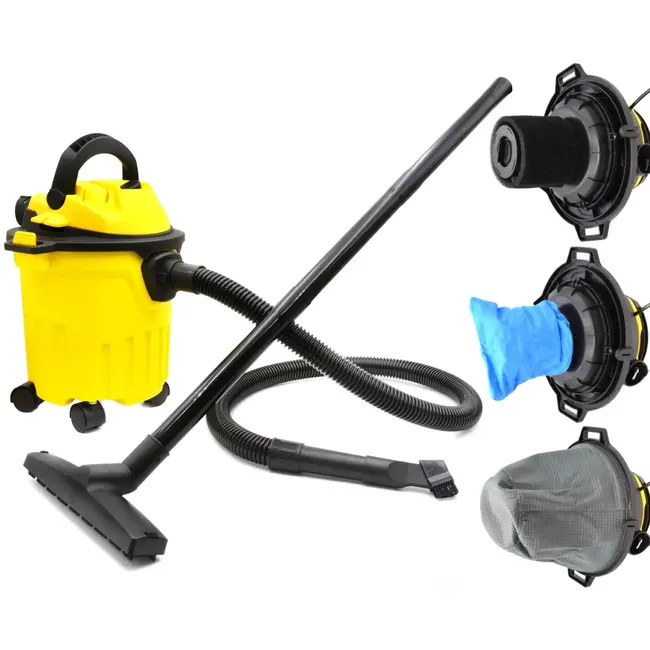 GEKO Industriële stofzuiger - nat en droog - 15 liter - 1250W - lichtgewicht ontwerp