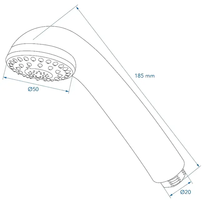 ProPlus Handdouche Chroom – Compact & Duurzaam voor Caravan, Camper