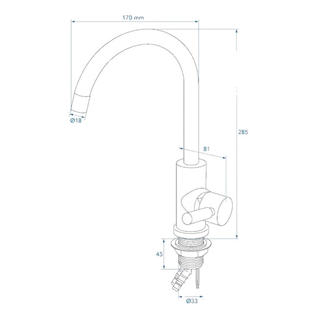 ProPlus Mengkraan S R75 Ø33 mm – 12V, 360° Draaibaar