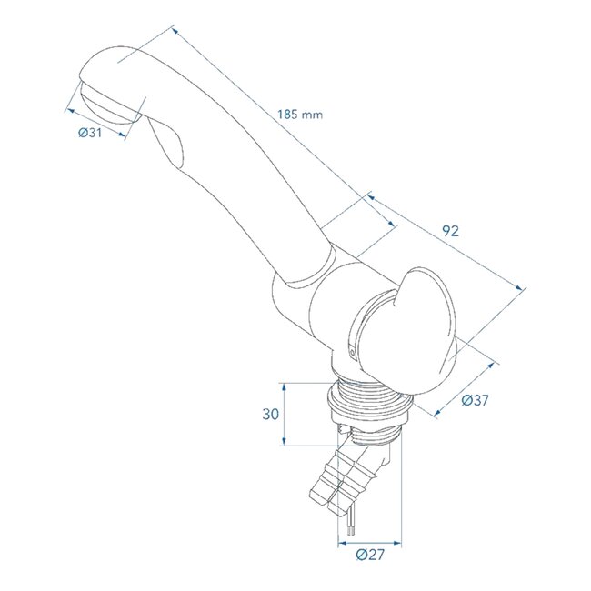 ProPlus Mengkraan Style 3000 Ø27 mm – 12V, Uitloop & 360° Blister