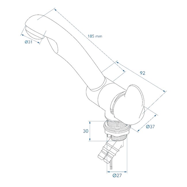 ProPlus Mengkraan Style 3000 Ø27 mm – 12V, Uitloop & 360° Draaibaar