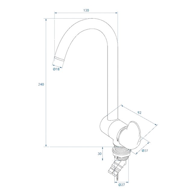 ProPlus Mengkraan Style 3000 Ø27 mm – 12V, Metalen Uitloop blister