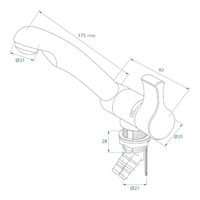 ProPlus Mengkraan Mono-Mix - Chroom/Zwart - Draaibare Uitloop