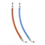 ProPlus Flexibele slangaansluiting 25 cm - Rood/Blauw 45° Tule Blister