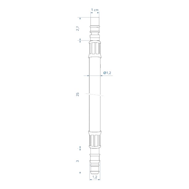 ProPlus Flexibele slangaansluiting 25 cm - Blauw - Z-Tule