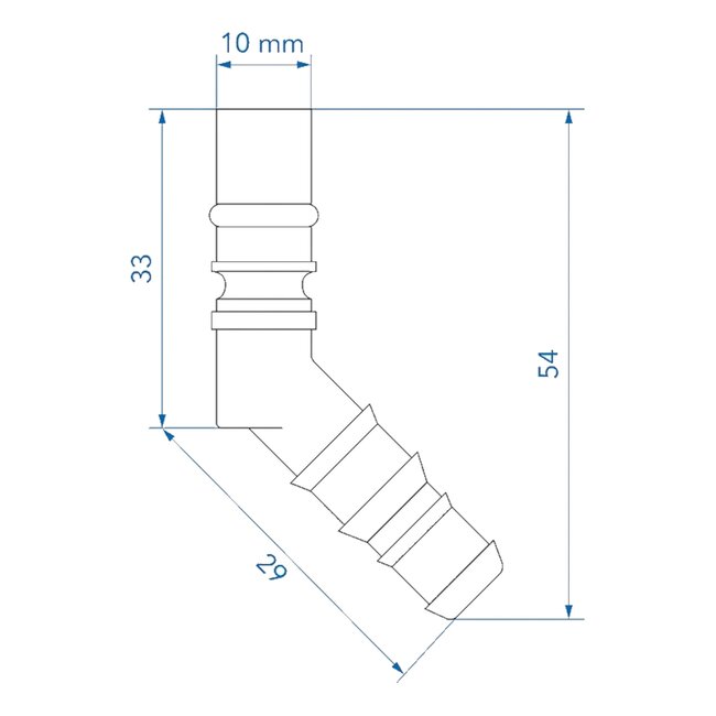 ProPlus Slangtule met O-ring - 10/12 mm - Rood