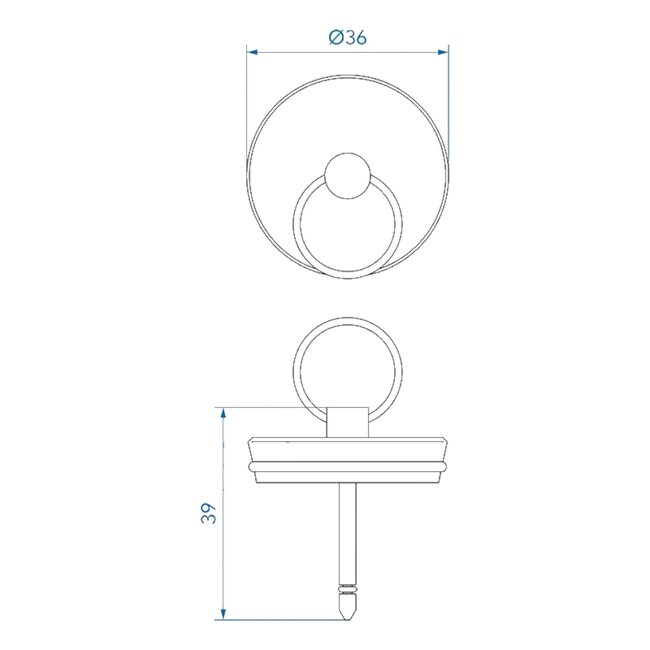 ProPlus Compacte Sifonstop Ø39 mm - Met Pin - Blister