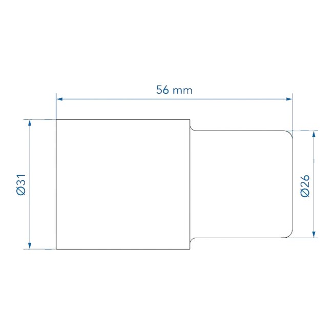 ProPlus Afvoerbuis Overgangsstuk Ø28 mm - Zonder Lijmen - Blister