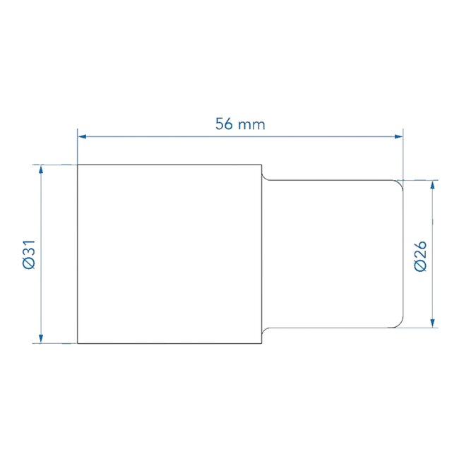 ProPlus Afvoerbuis Overgangsstuk Ø28 mm - Zonder Lijmen of Solderen