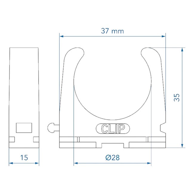 ProPlus Afvoerbuis klem Ø28 mm - 3 stuks - voor Camper - Blister