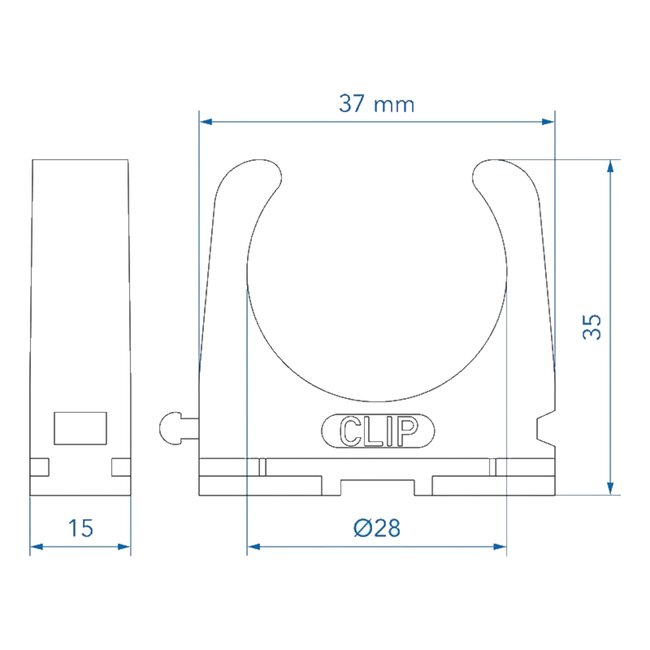 ProPlus Afvoerbuis klem Ø28 mm - Geschikt voor Camper & Caravan