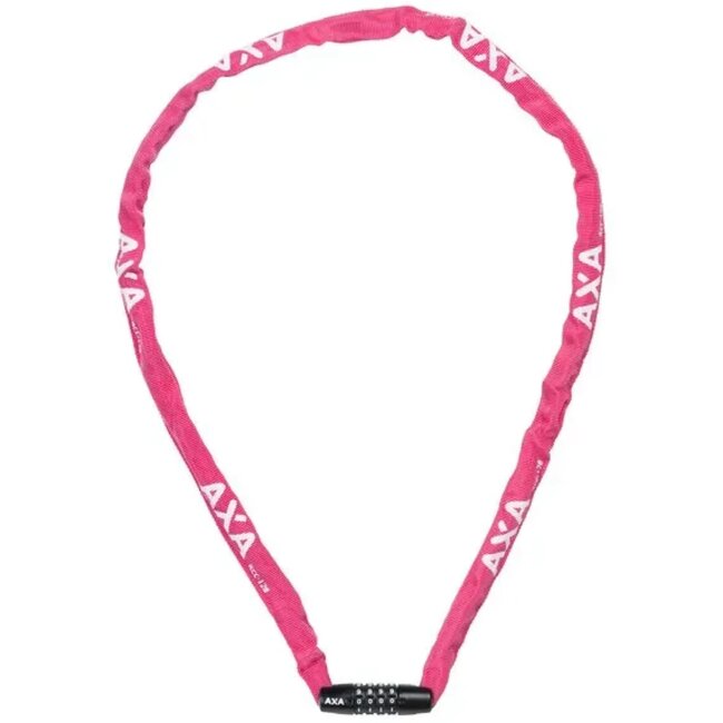 AXA Kettingslot met cijfercode - 120 cm - Roze - Basisbeveiliging