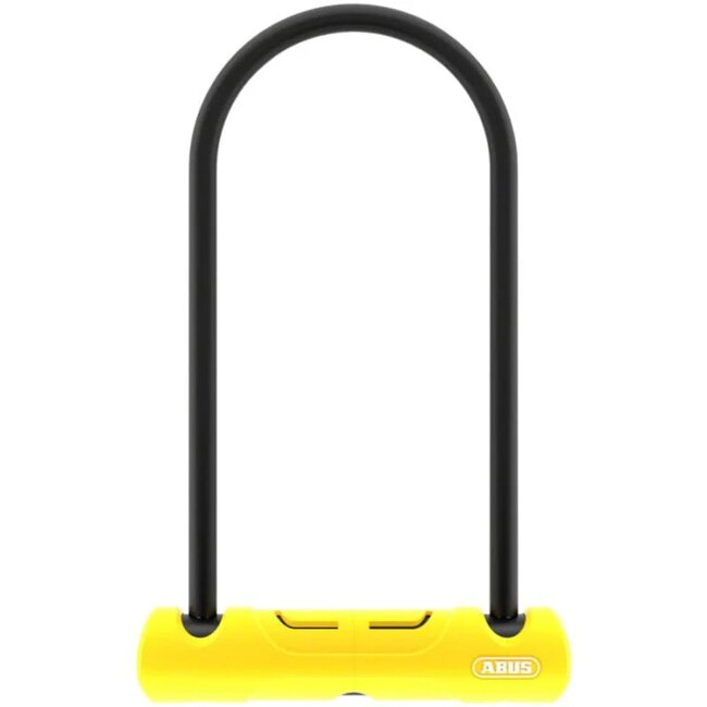 ABUS Beugelslot - Gehard Staal - Dubbele Vergrendeling - Geel - Inclusief Houder