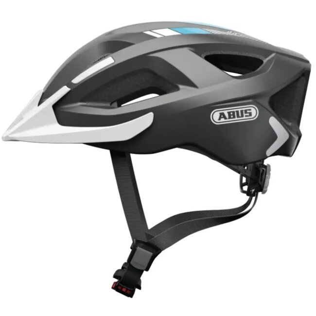 ABUS Racefietshelm met LED-licht - Grijs - Maat 52-58 cm - Optimale ventilatie en comfort