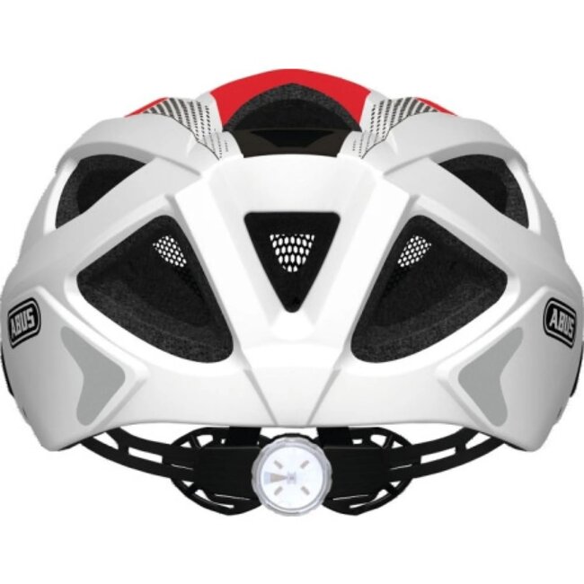 ABUS Fietshelm met LED-licht en uitstekende ventilatie - maat L (58-62 cm) - wit