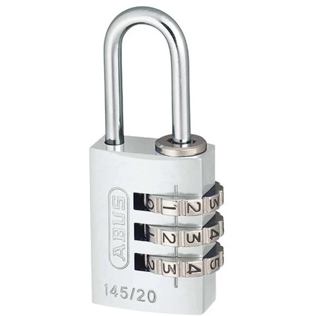 ABUS Cijferhangslot - Aluminium - Instelbare 3-cijfercode - Zilver - Compact en Lichtgewicht
