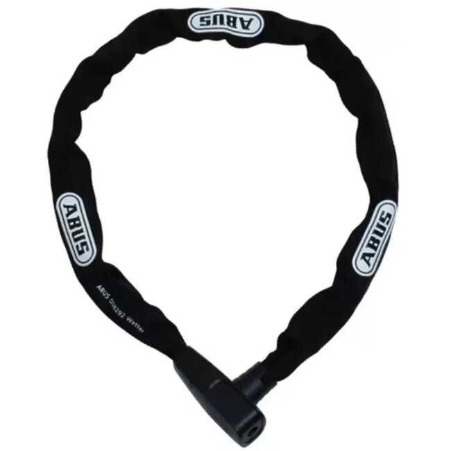 ABUS Kettingslot - 85 cm - Zwart - Gehard Staal - Textielhoes - Inclusief 2 Sleutels