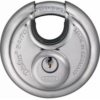 ABUS Discus hangslot - Stof- en corrosiebestendig - Boor- en trekbeveiliging - Roestvrijstalen beugel - Geschikt voor binnen en buiten