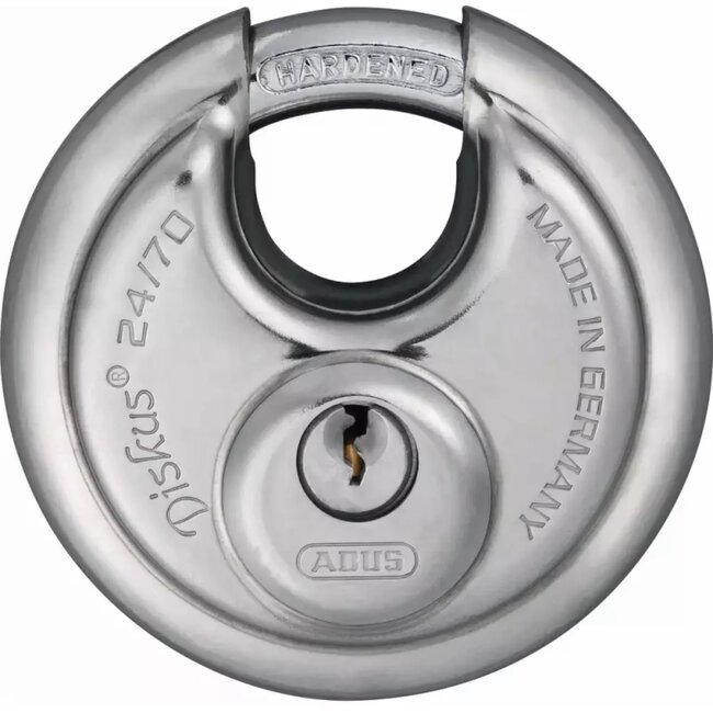 ABUS Discus hangslot - Stof- en corrosiebestendig - Boor- en trekbeveiliging - Roestvrijstalen beugel - Geschikt voor binnen en buiten