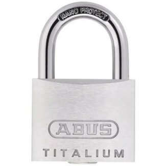 ABUS Lichtgewicht hangslot - Dubbele vergrendeling - Corrosiebestendig - Titalium aluminium - Zilvergrijs