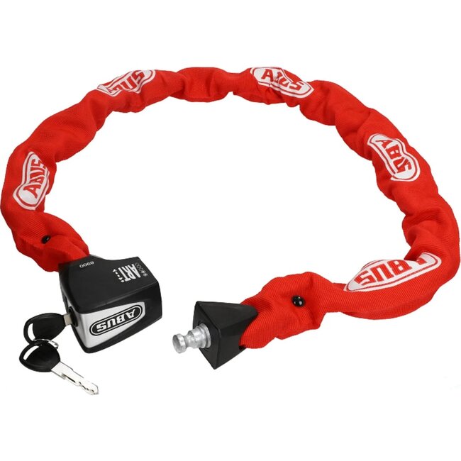 ABUS Kettingslot - Vierkantketting - Gehard Staal - Rood - 110 cm - ART2** Gecertificeerd