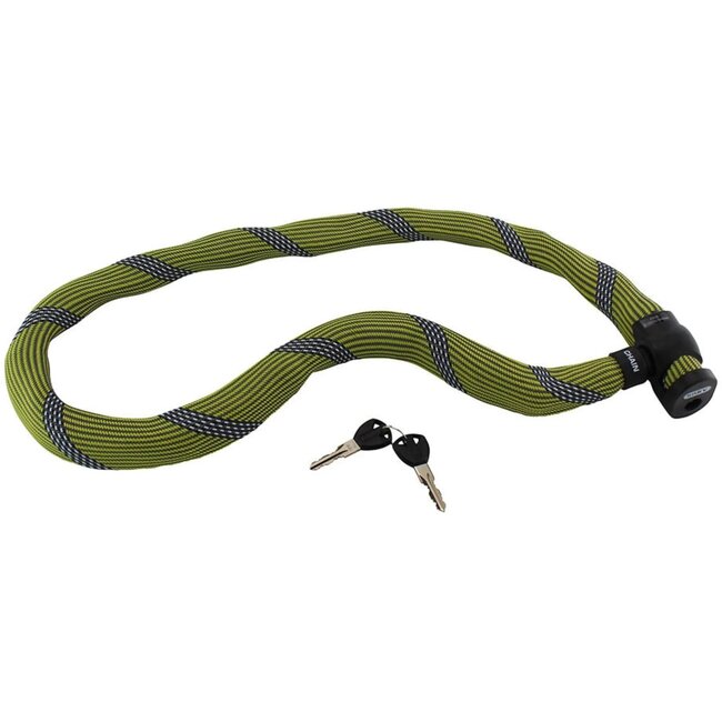 ABUS Kettingslot - Vierkante ketting - Geel - 110 cm - Beschermhoes